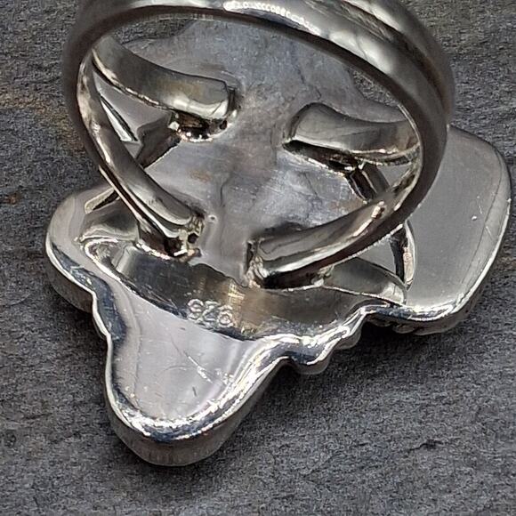 Palomino Turquoise Cluster Ring Size 7 Sterling Silver Southwestern Style - Picture 8 of 9